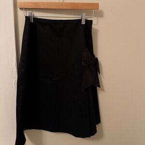 Tracy Reese Black Pencil Skirt with Bow Accent